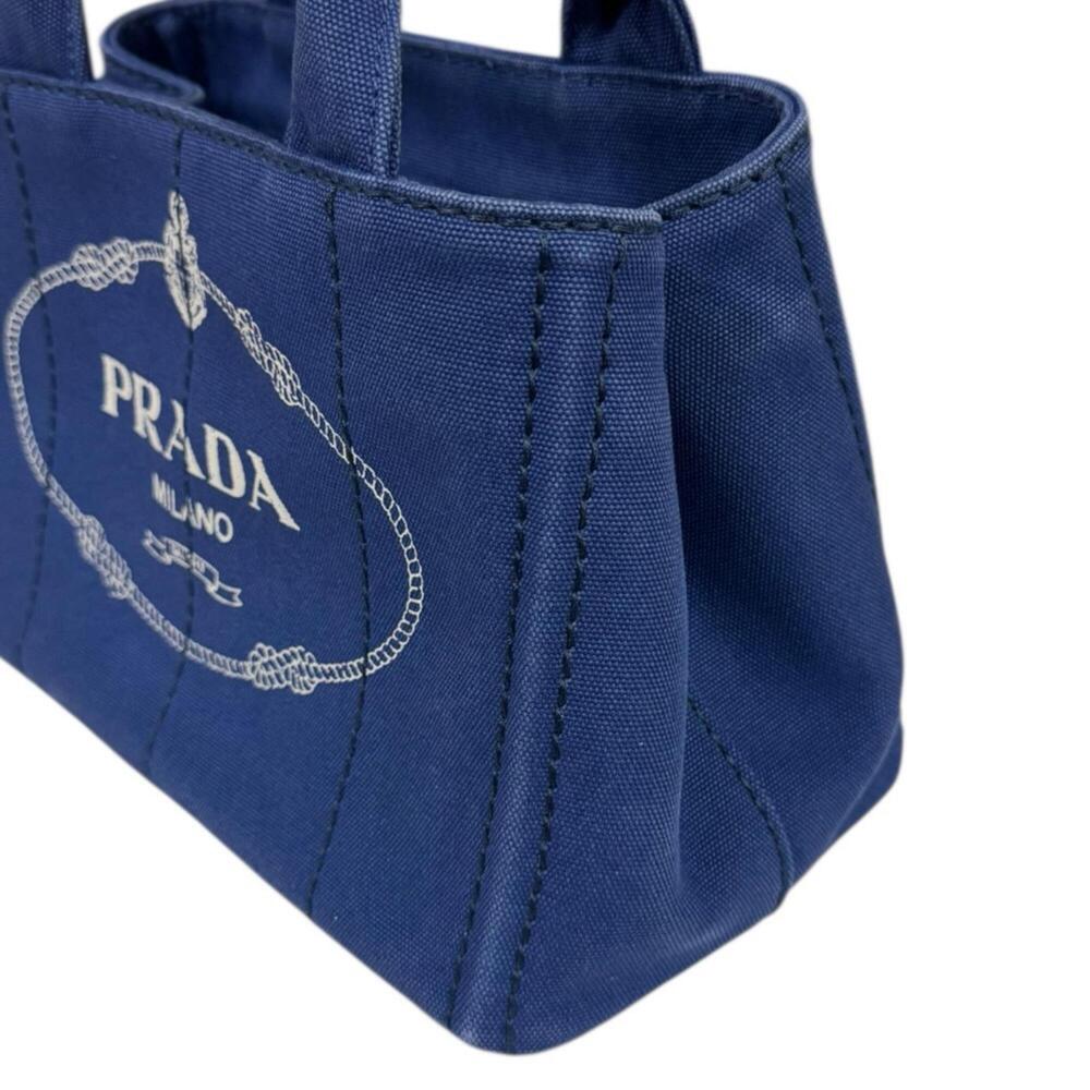 PRADA Blue Canvas Shoulder Bag - Picture 10 of 16